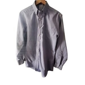 Brooks Brothers Supima Cotton 1818 Button Down Shirt Blue Gingham Size 16.5